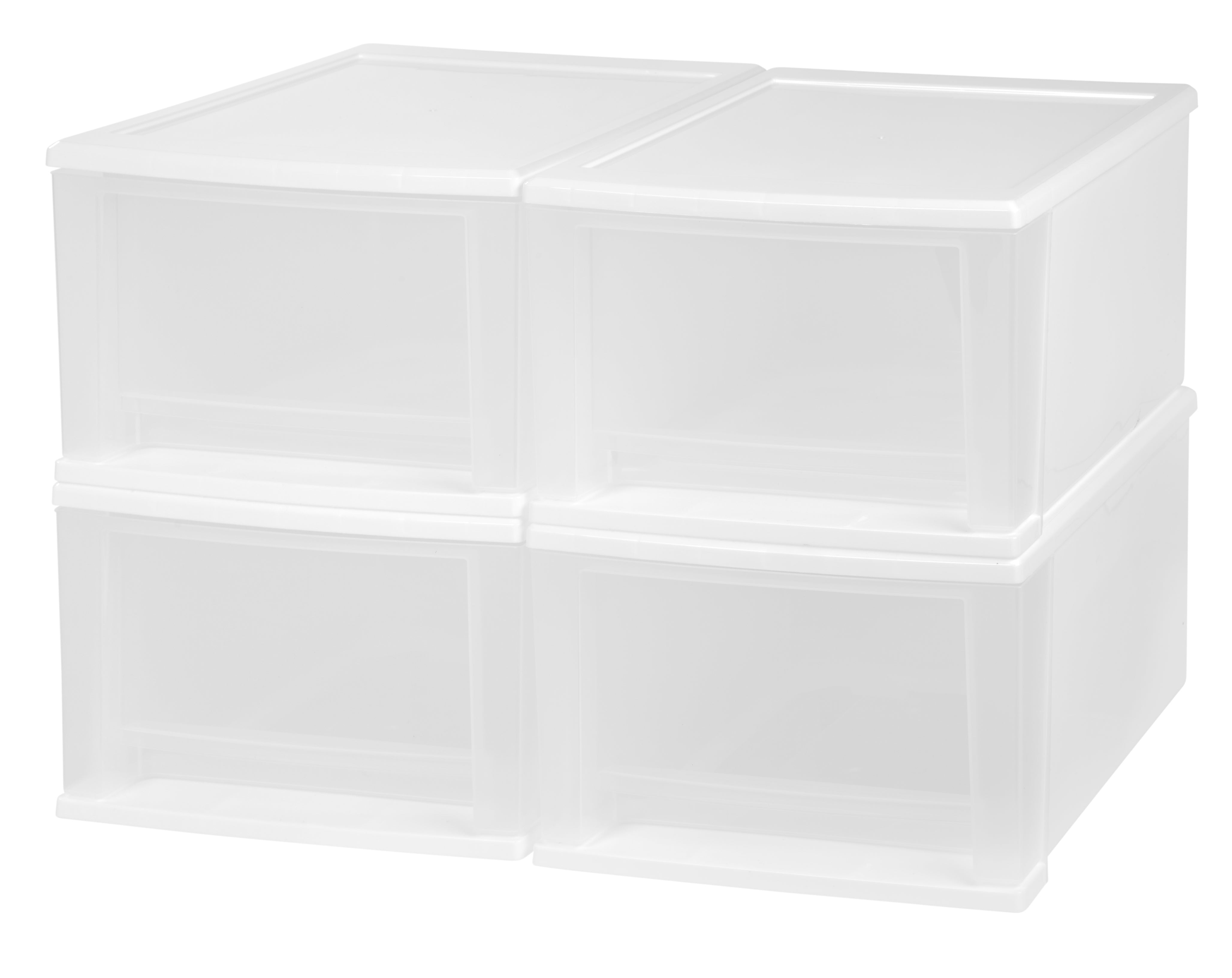 IRIS 6.5 Qt. Stackable Drawer Storage Bin with a Built in Handle