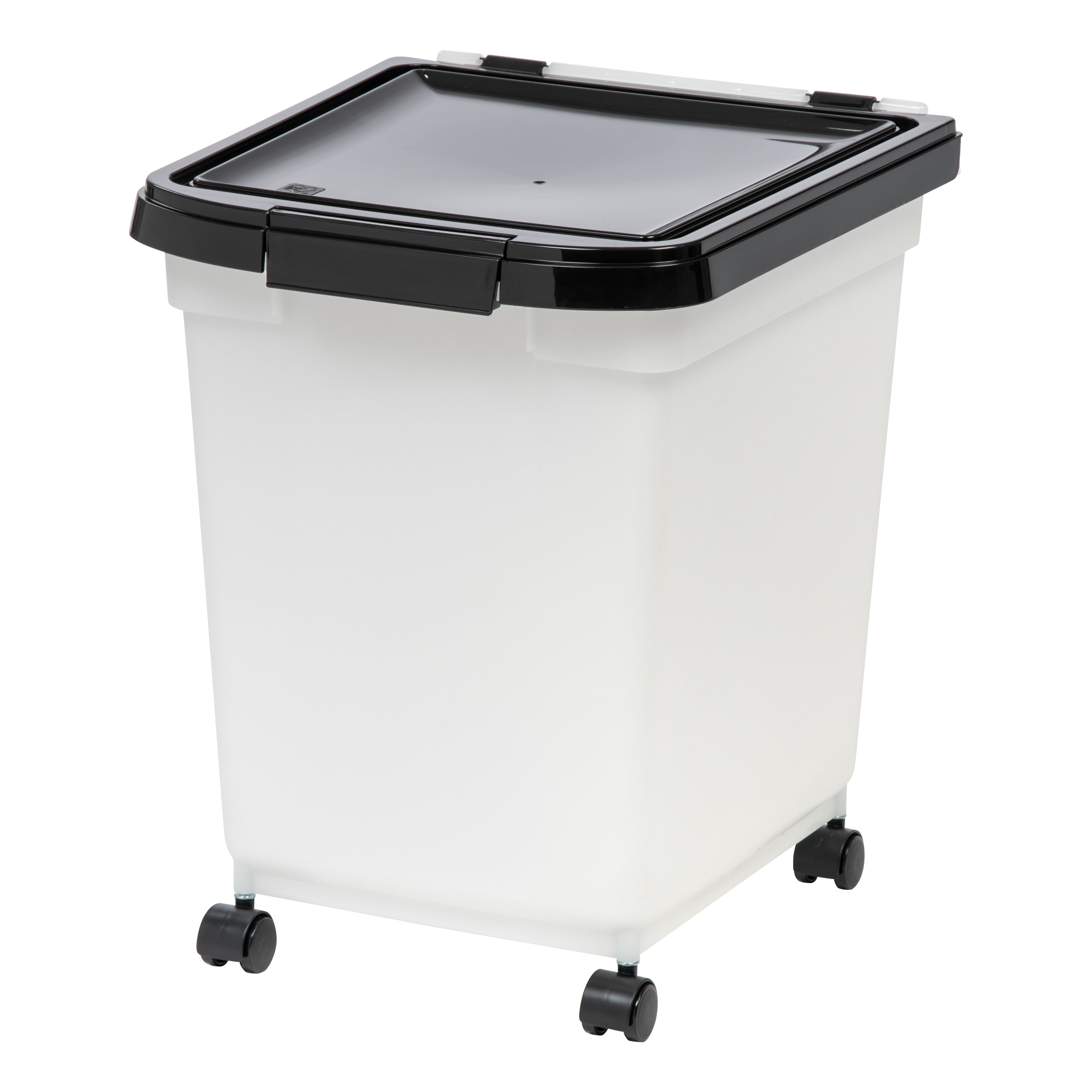 Iris USA 25Lbs/32.5Qt Airtight Pet Food Storage Container with Casters, Gray