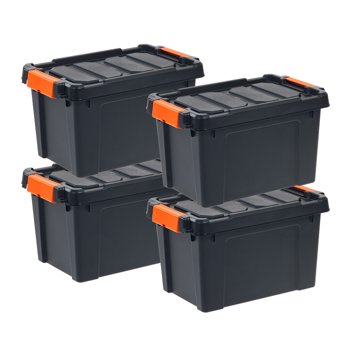 IRIS USA 6 Quart Snap Top Plastic Storage Box, 10 Pack 