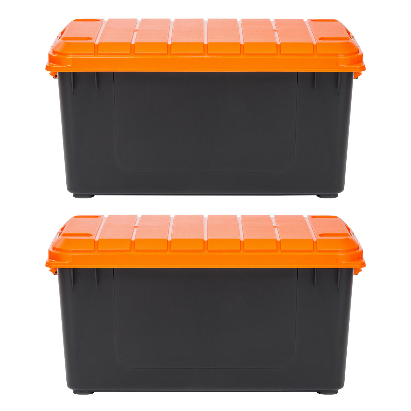 Iris USA 40 Quart Stack & Pull Clear Storage Box, Gray, 5 Pack