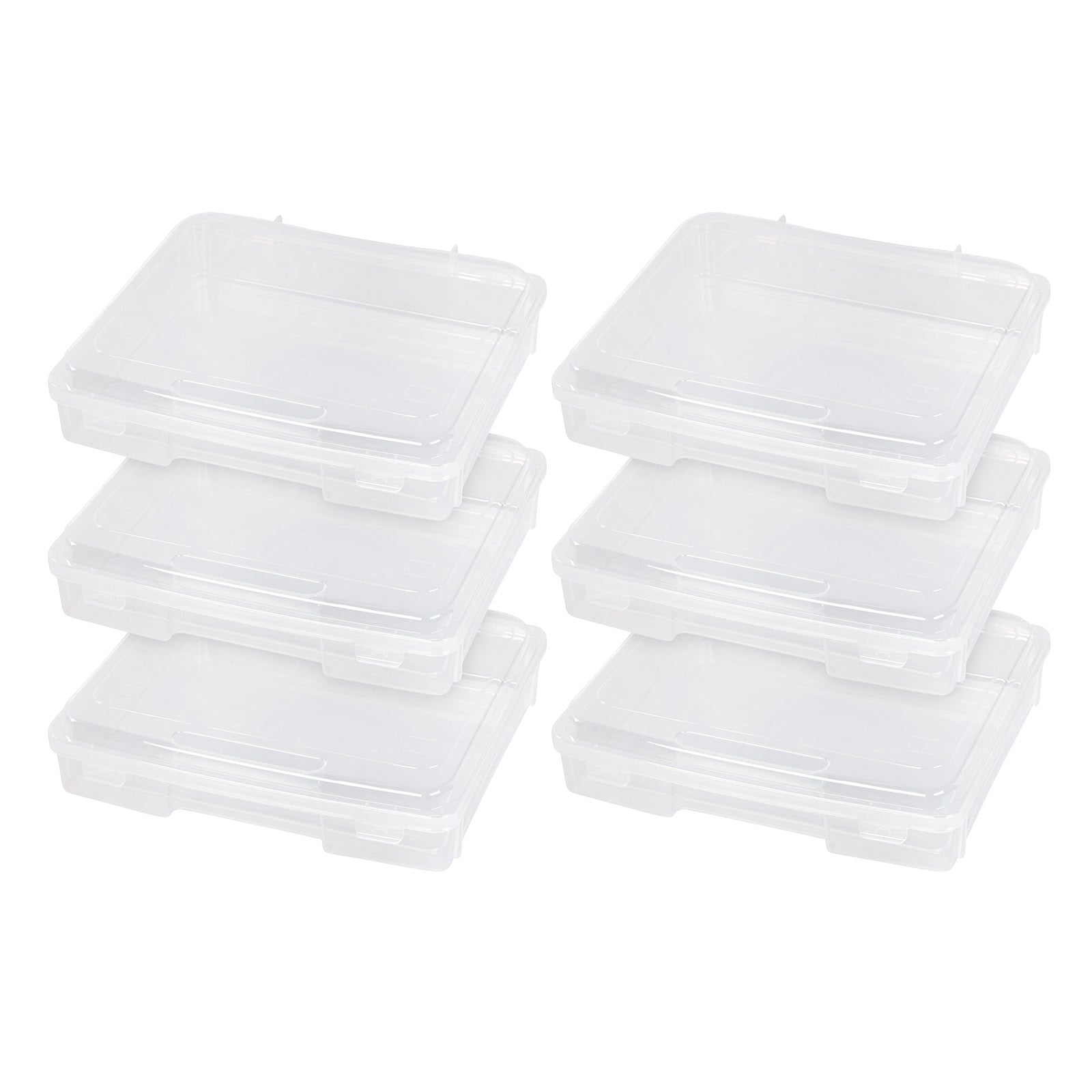 Iris 12 x 12 Slim Portable Project Case, 10 Pack, Clear
