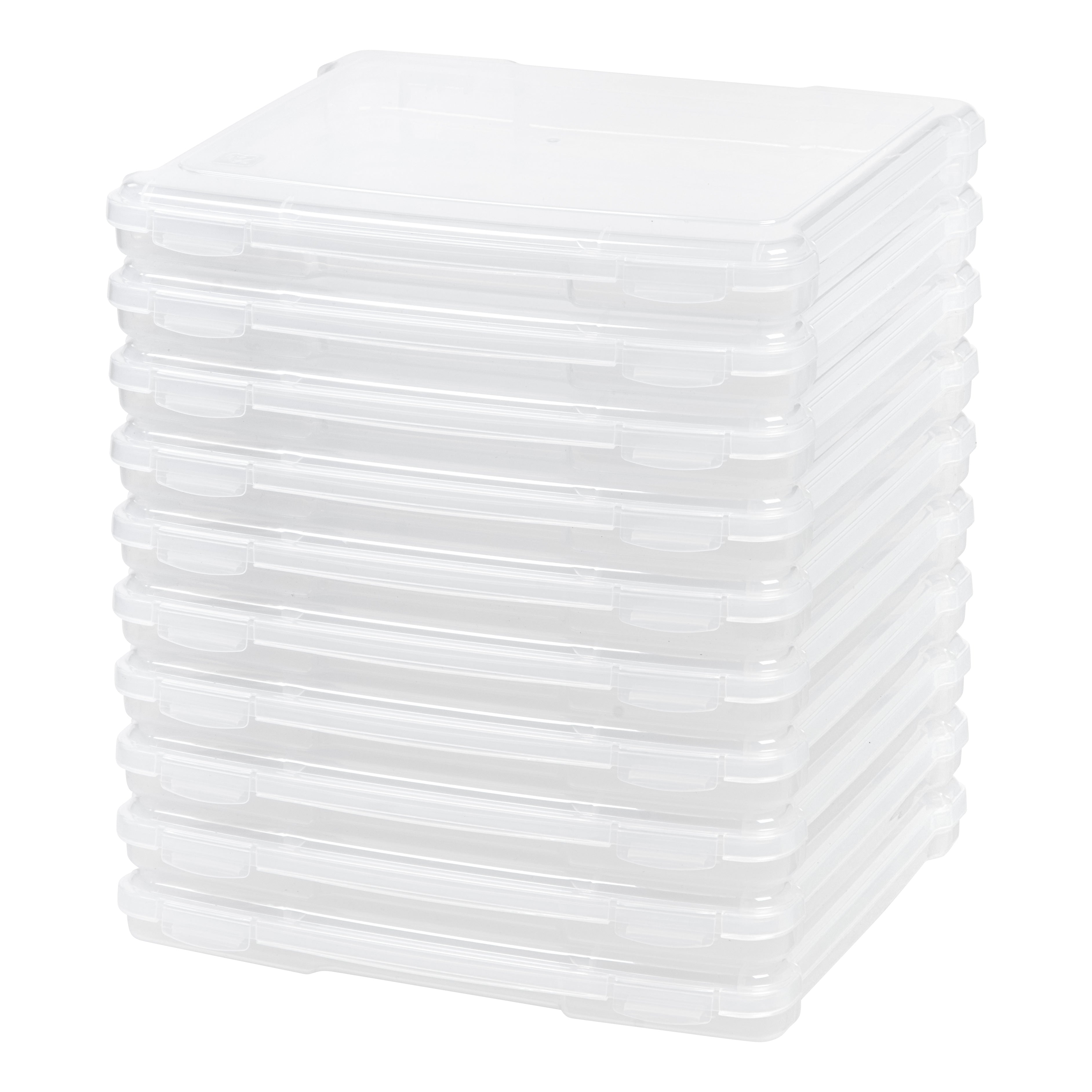 586420 IRIS Portable Project Case with Buckle, 10 Pack, Clear
