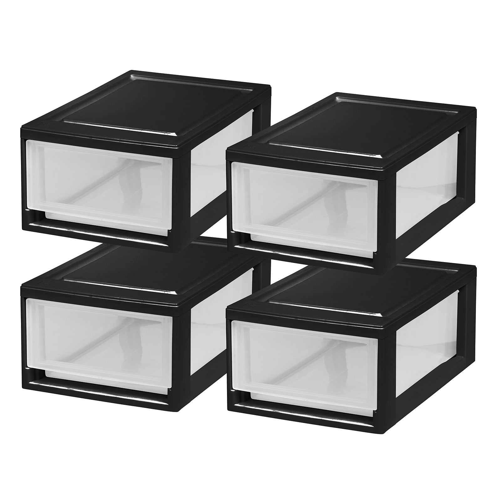Iris® Clear Small Stacking Drawer, 4ct.