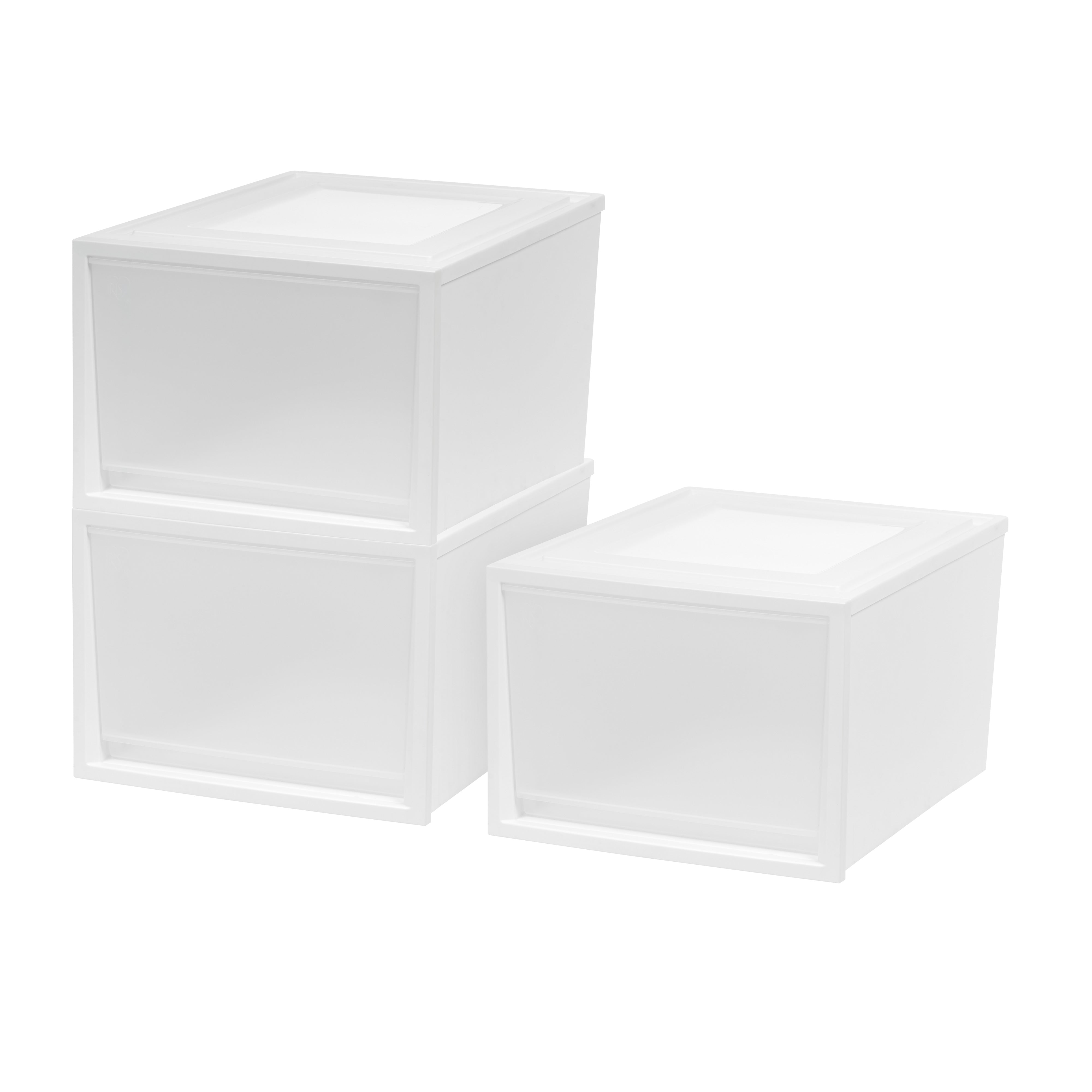 Deep Box Chest Drawer, White, 3 Pack | IRIS USA, Inc.