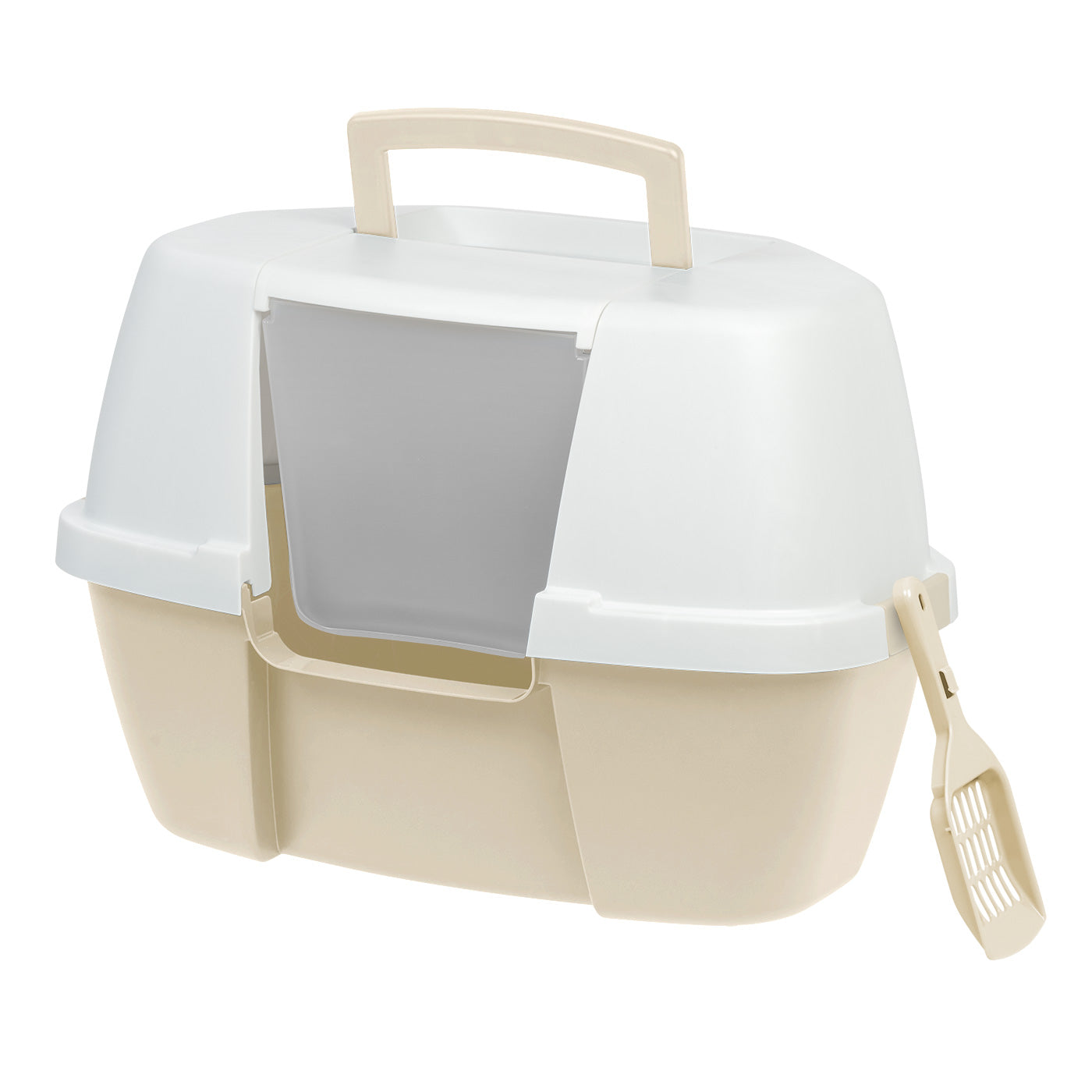 Corner hooded litter box best sale