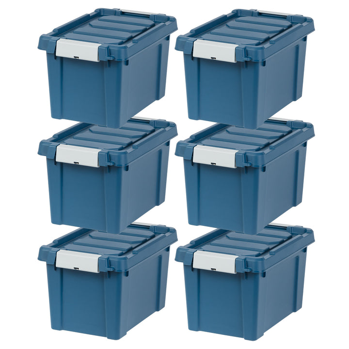 Eco-Friendly Heavy 20qt. Duty Totes for Storage with Easy-Grip Handles, 6 Pack