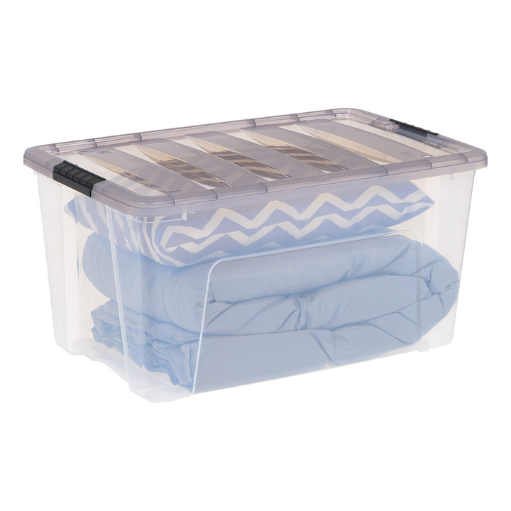 Stack & Pull Clear storage Box 3 Pack - 18 gal. (72 qt.)