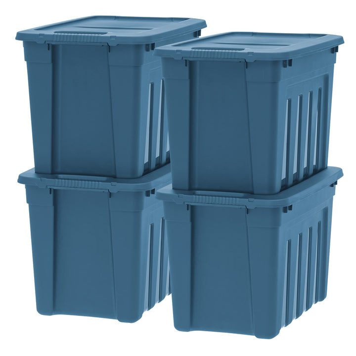 93Qt. Eco-Friendly Heavy Duty Totes for Storage with Easy-Grip Handles, 4 Pack