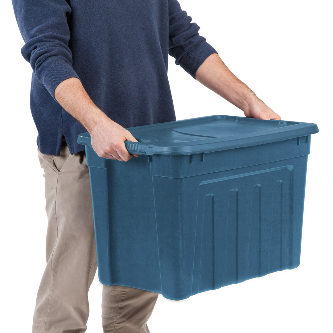 93Qt. Eco-Friendly Heavy Duty Totes for Storage with Easy-Grip Handles, 4 Pack