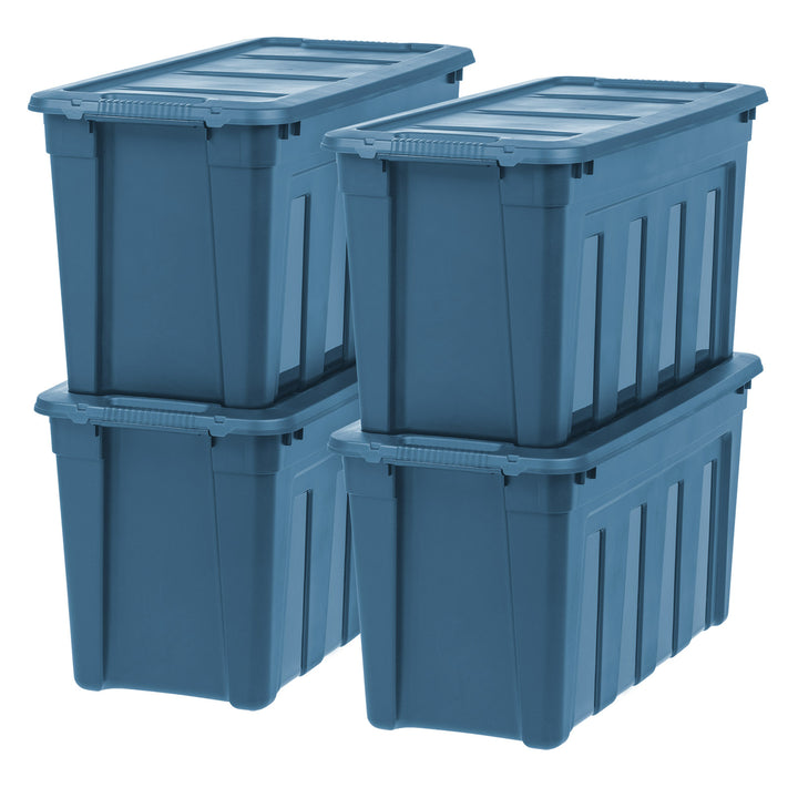 144 qt. Eco-Friendly Heavy Duty Totes for Storage with Easy-Grip Handles, 4 Pack