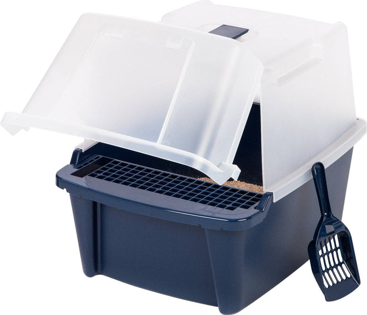 Split-Lid Hooded Litter Box with Scoop - IRIS USA, Inc.