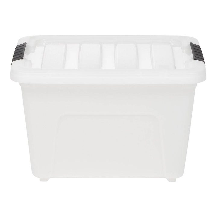 17 Quart Stack & Pull  Natural Nesting Black Latching Storage Container [ Part of 5 ] - IRIS USA, Inc.