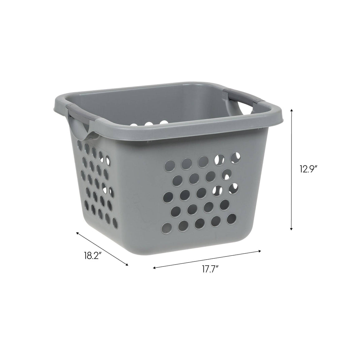 IRIS USA, 30L Compact Laundry Basket/Hamper, Gray/Dark Gray, Pack of 3 - IRIS USA, Inc.