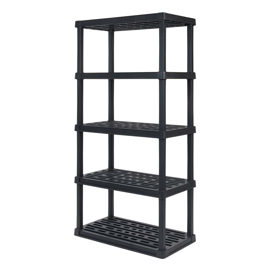 IRIS USA, Plastic Rack Shelf with 5 Large Shelves, Black - IRIS USA, Inc.