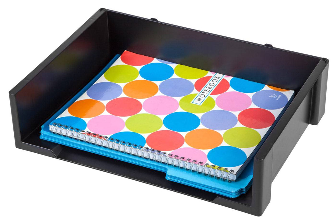 Stacking Letter Tray, Black - IRIS USA, Inc.