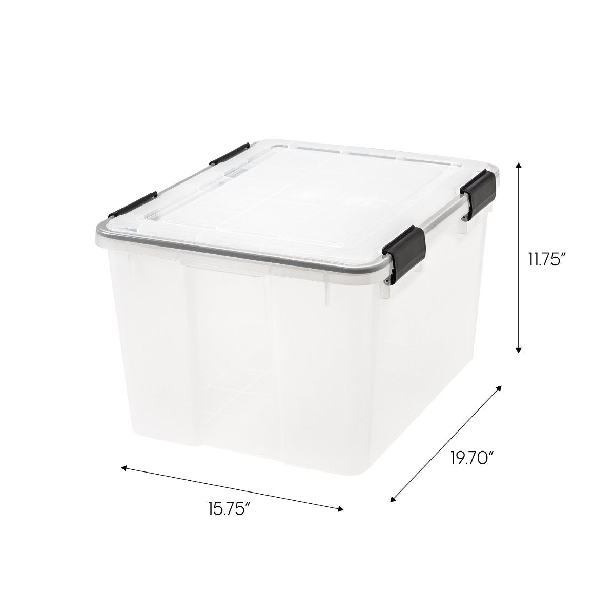 IRIS Weathertight Storage Box, 62 Quart Clear 