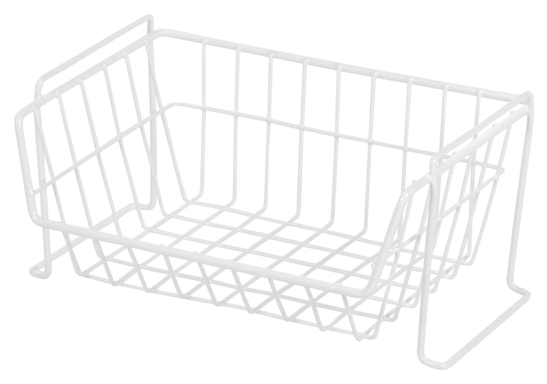 Wire Stacking Storage Basket - Small - image 1#color_white