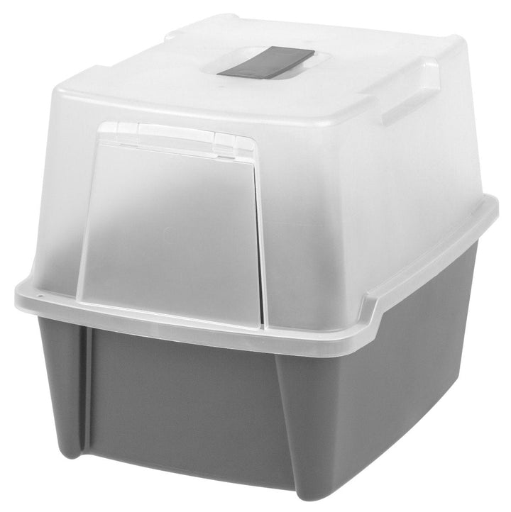 Hooded Cat Litter Box - Large - image 2#color_gray