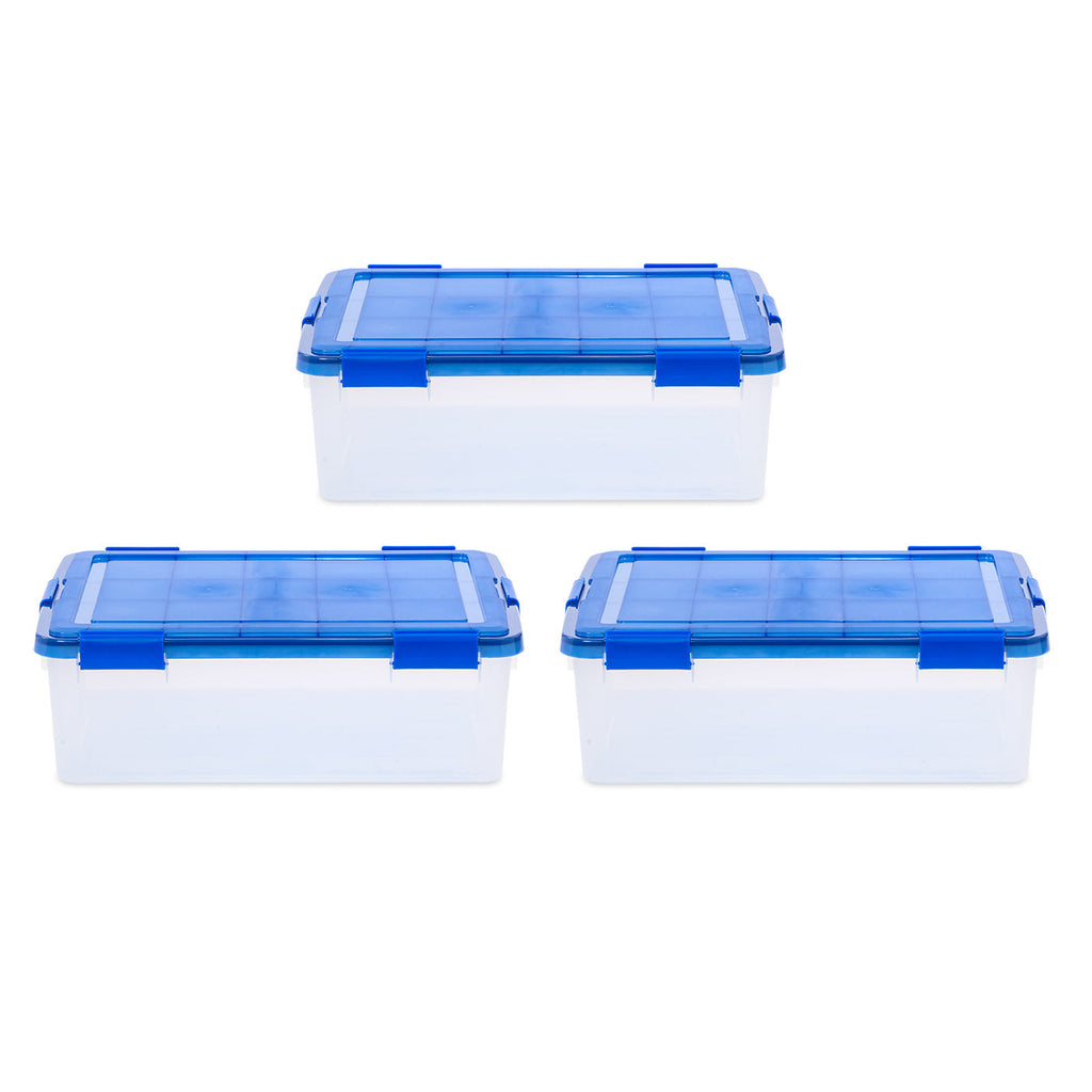 Storage Bins 40 Gallon Heavy-Duty Plastic Storage Bins, 2 Pack Container  Totes with Durable Lid and Secure Latching Buckles, Stackable, Tough  Storage