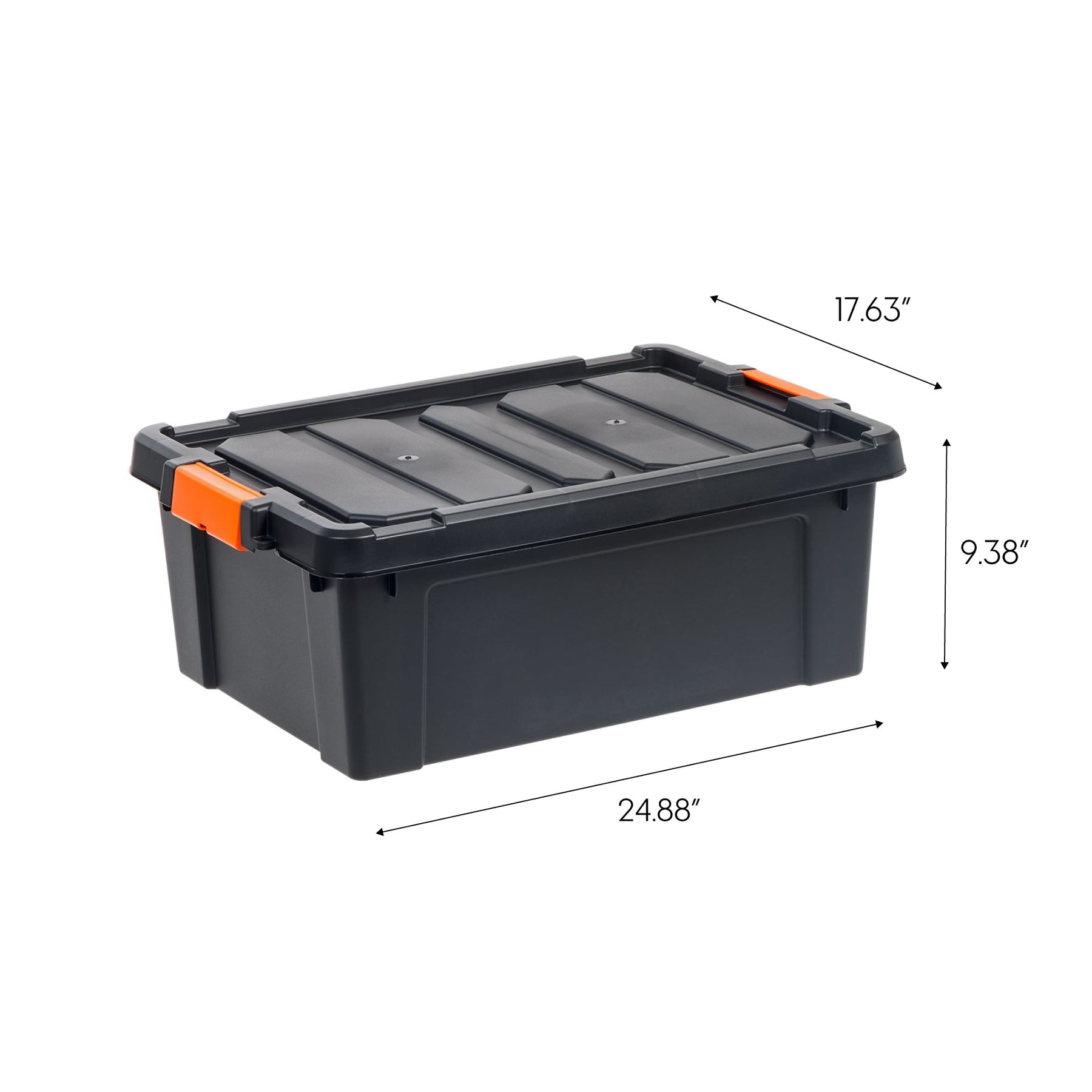 IRIS USA 65 Quart Snap Top Stackable Clear Plastic Storage Box