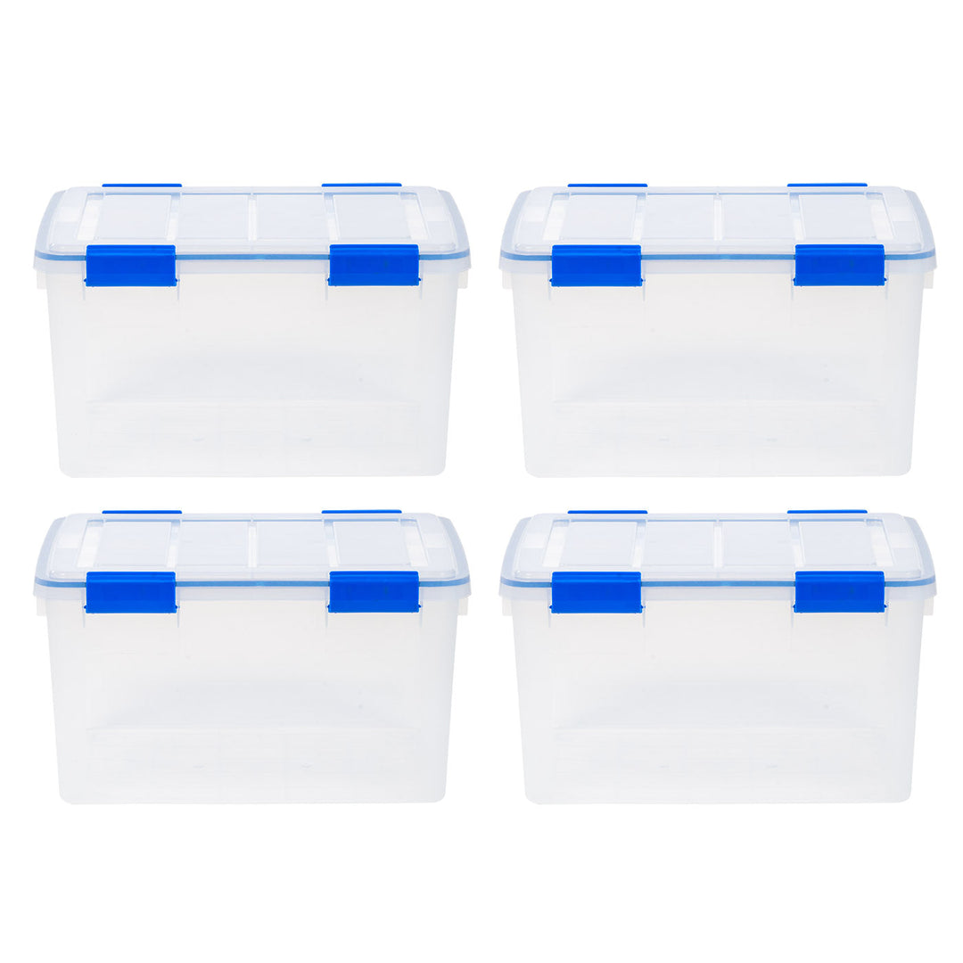 Clear plastic storage box