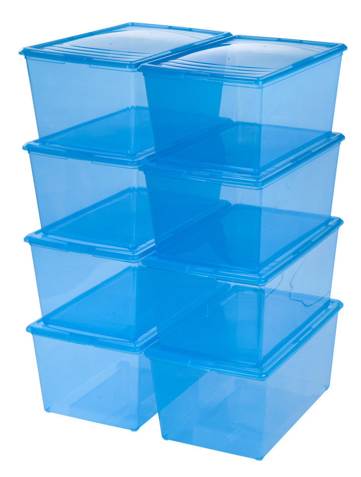 64 Quart Modular Storage Box, 8 Pack, Blue - IRIS USA, Inc.