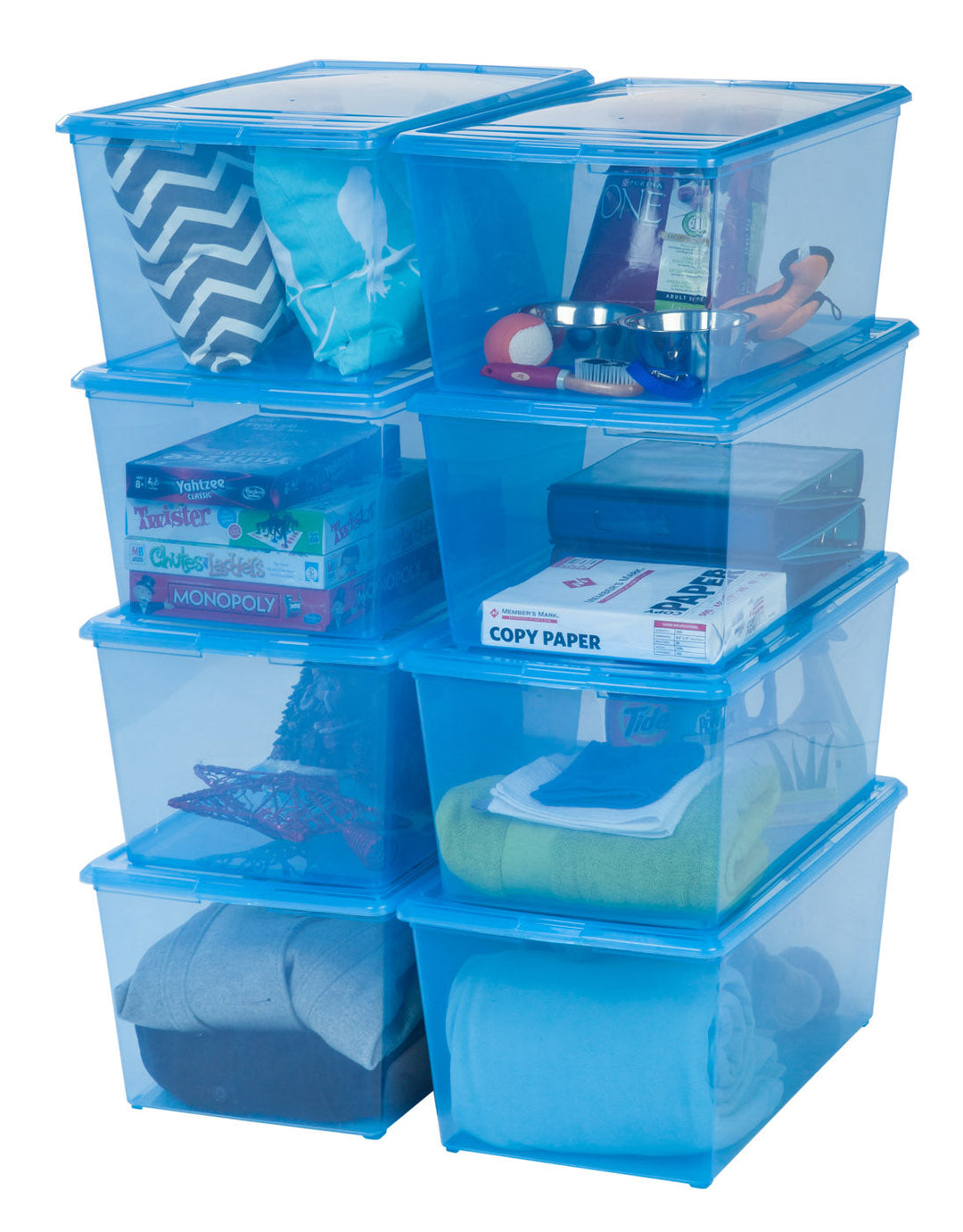 64 Quart Modular Storage Box, 8 Pack, Blue - IRIS USA, Inc.