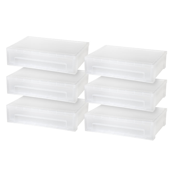 Large Desktop Stacking Drawer, 6 Pack, Clear - IRIS USA, Inc.