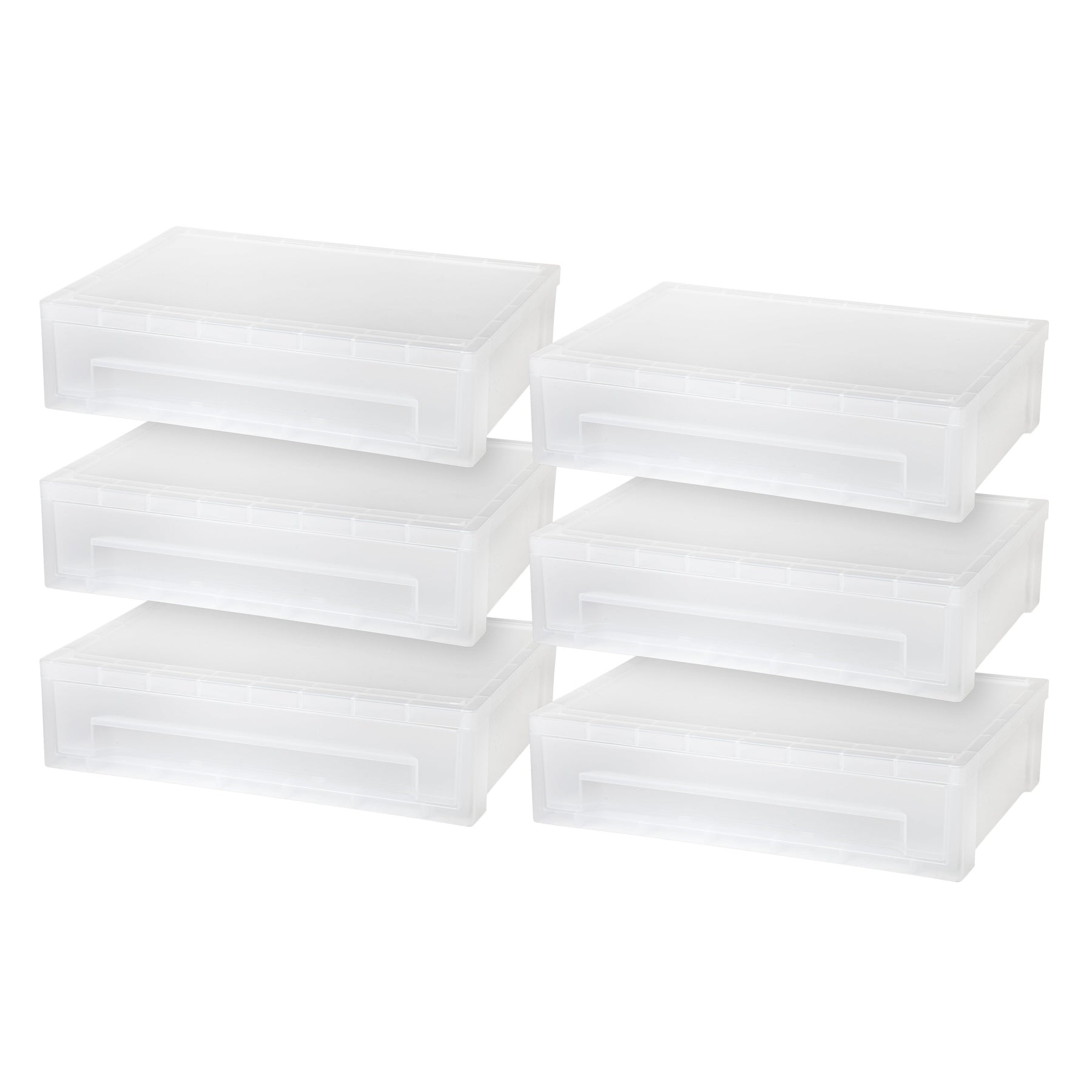 Iris USA 6.5 Quart Gray Stackable Drawer, 5 Pack