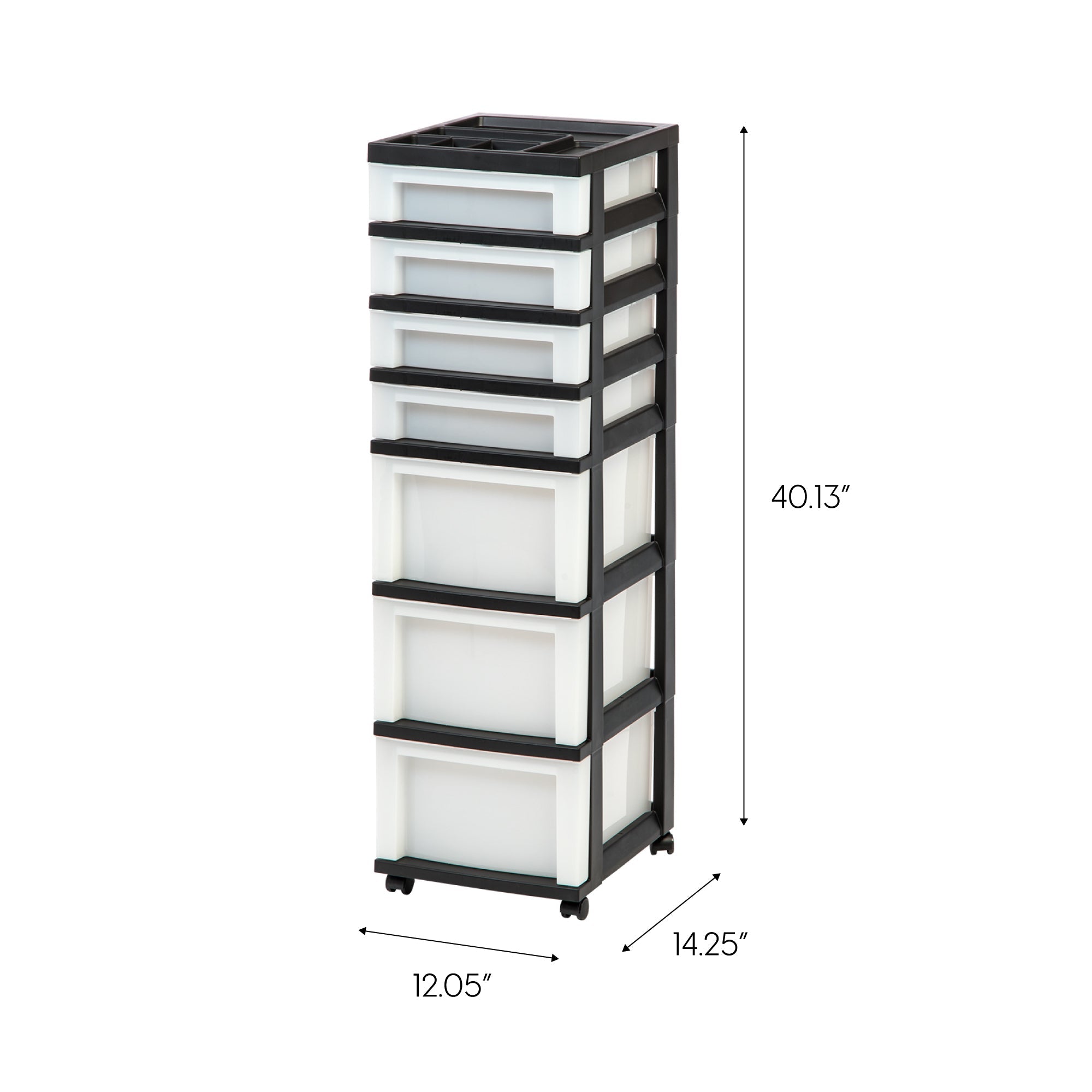 Storage Drawer Cart with Organizer Top - 7 Drawer