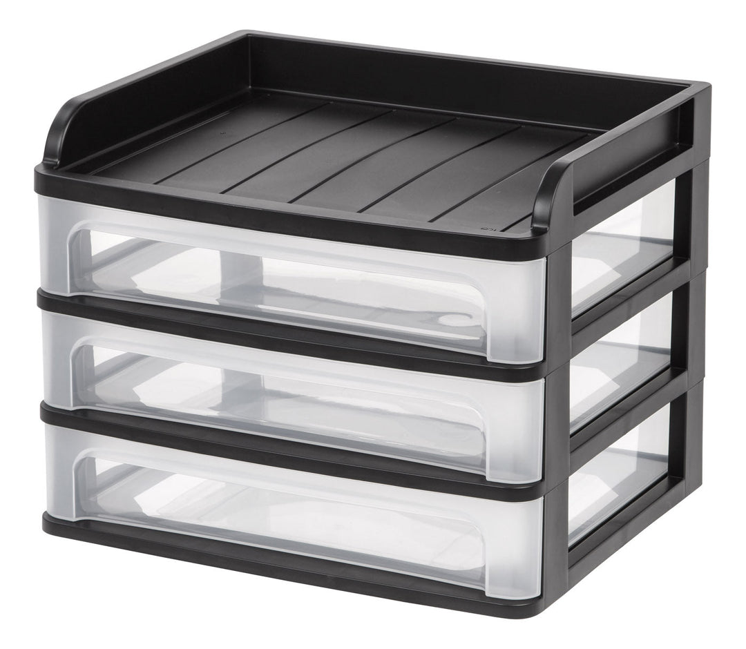 Medium Desktop Drawer System, 2 Pack, Black - IRIS USA, Inc.