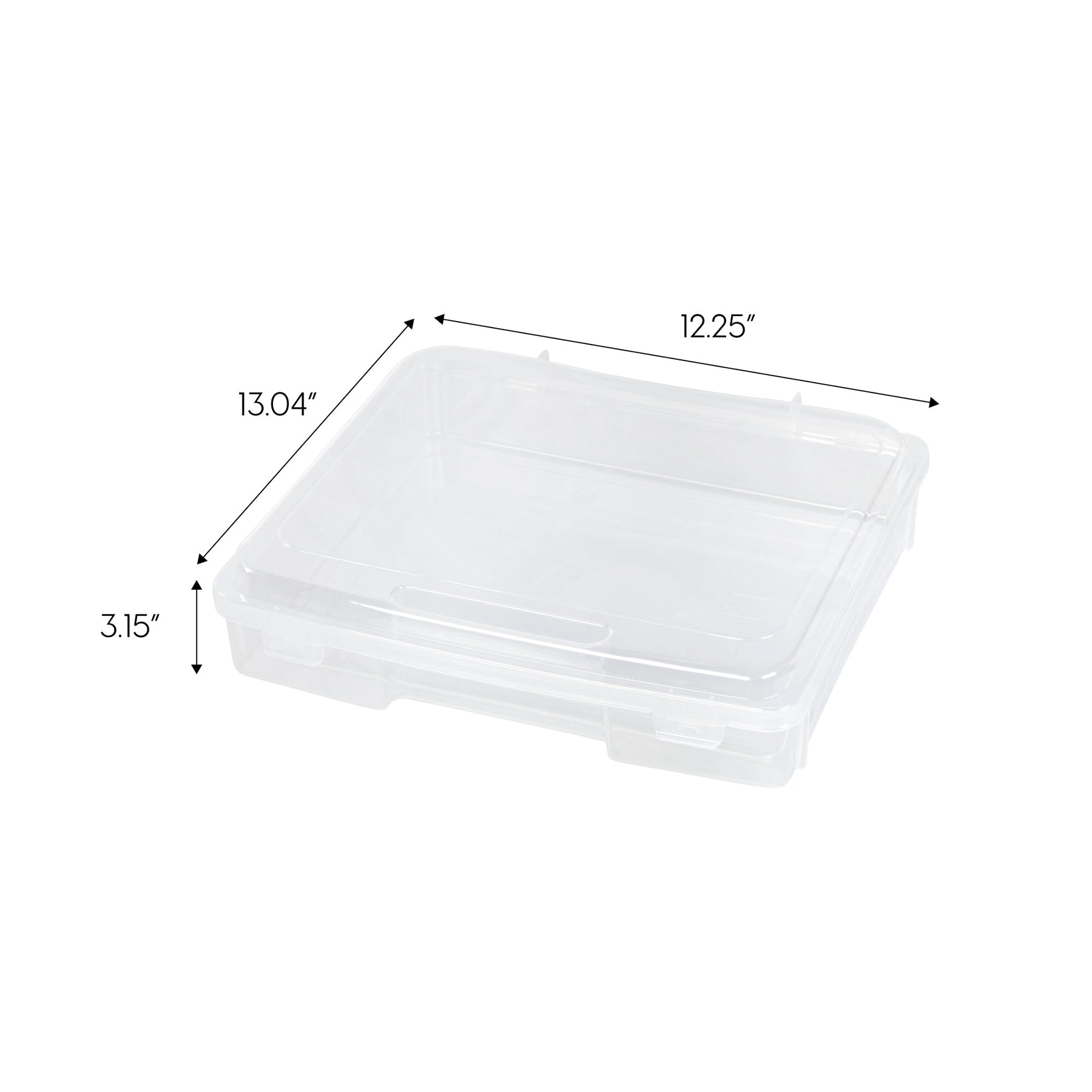 IRIS Portable Project Cases 14 14 x 14 38 x 3 18 Clear Pack Of 6 Cases -  Office Depot