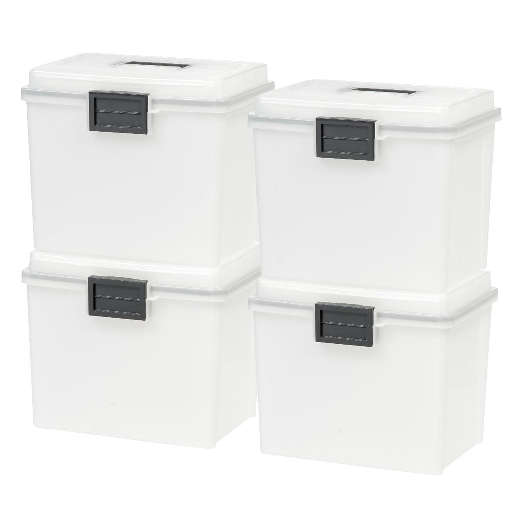 Iris Usa 4pack 19qt Clear View Plastic Storage Bin With Lid And