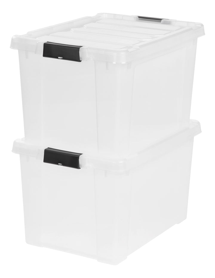 Store-It-All Tote 18 Gallon, 2 Pack, Clear - IRIS USA, Inc.