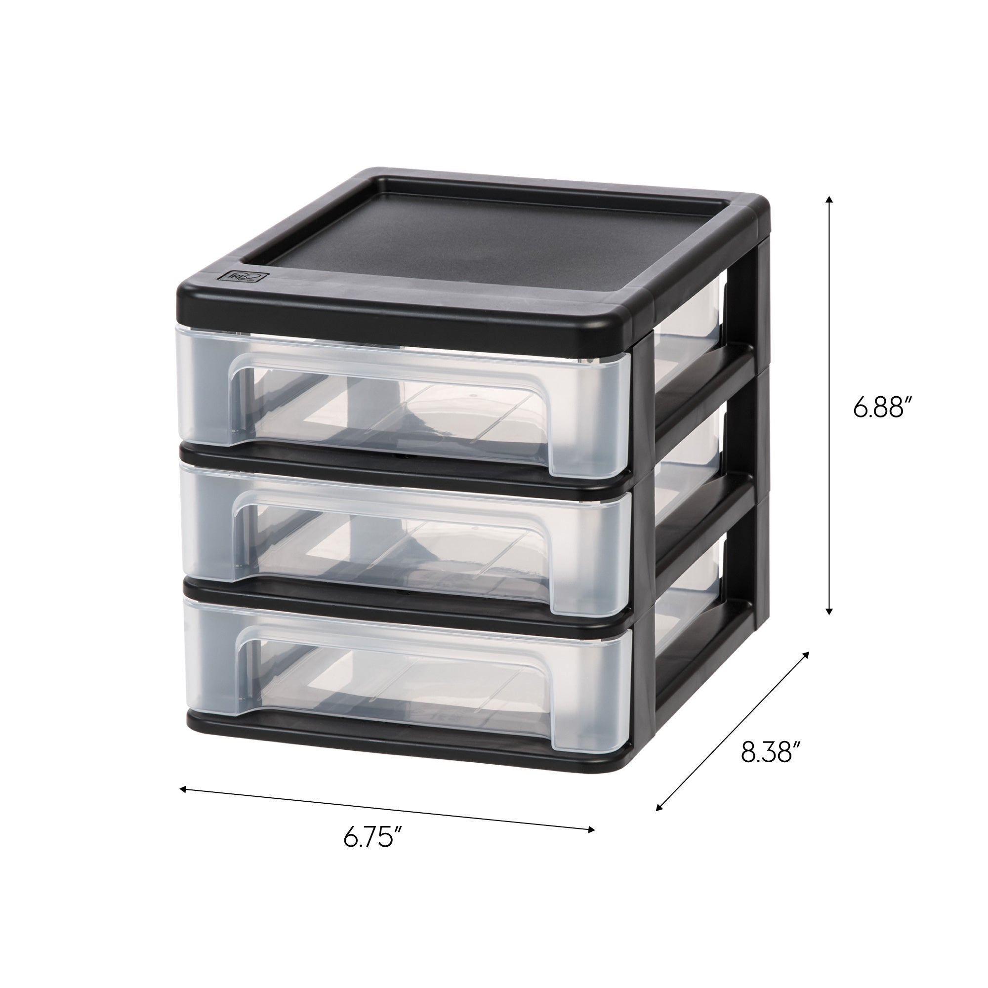 Mini 3 Drawer Desktop Organizer, Black, 2 Pack – IRIS USA, Inc.