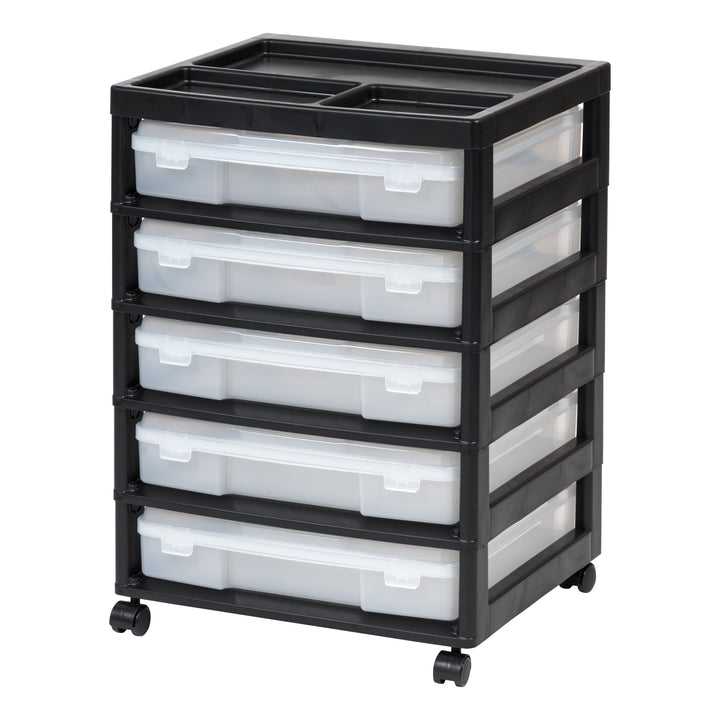 5-Case Scrapbook Cart, Black - IRIS USA, Inc.