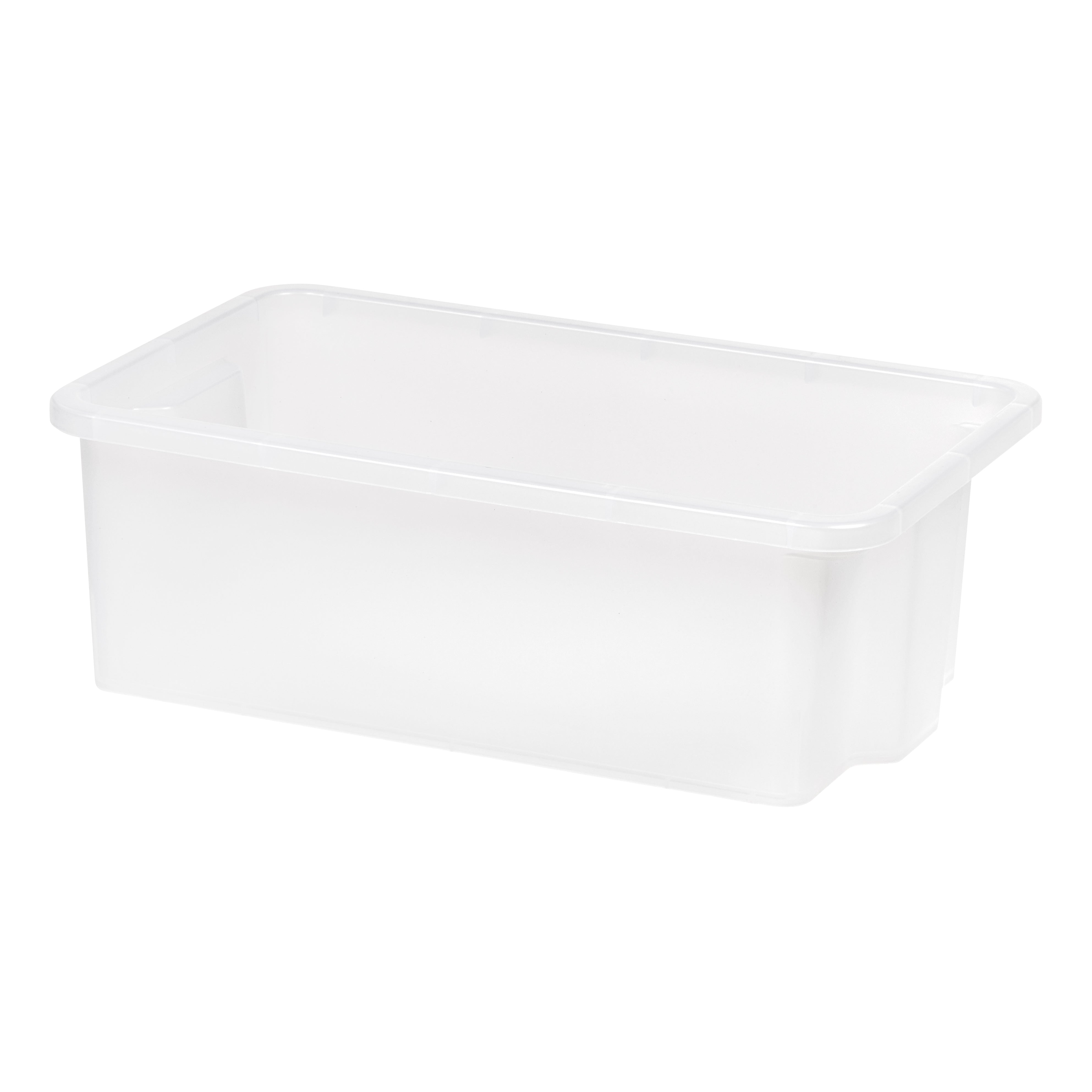 Compact Storage Tub Large with lids 15.4L Set of 3, Clear