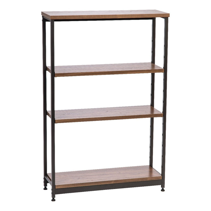 Wood and Metal Shelf - 4 Tier - Tall Wide - image 1#color_brown