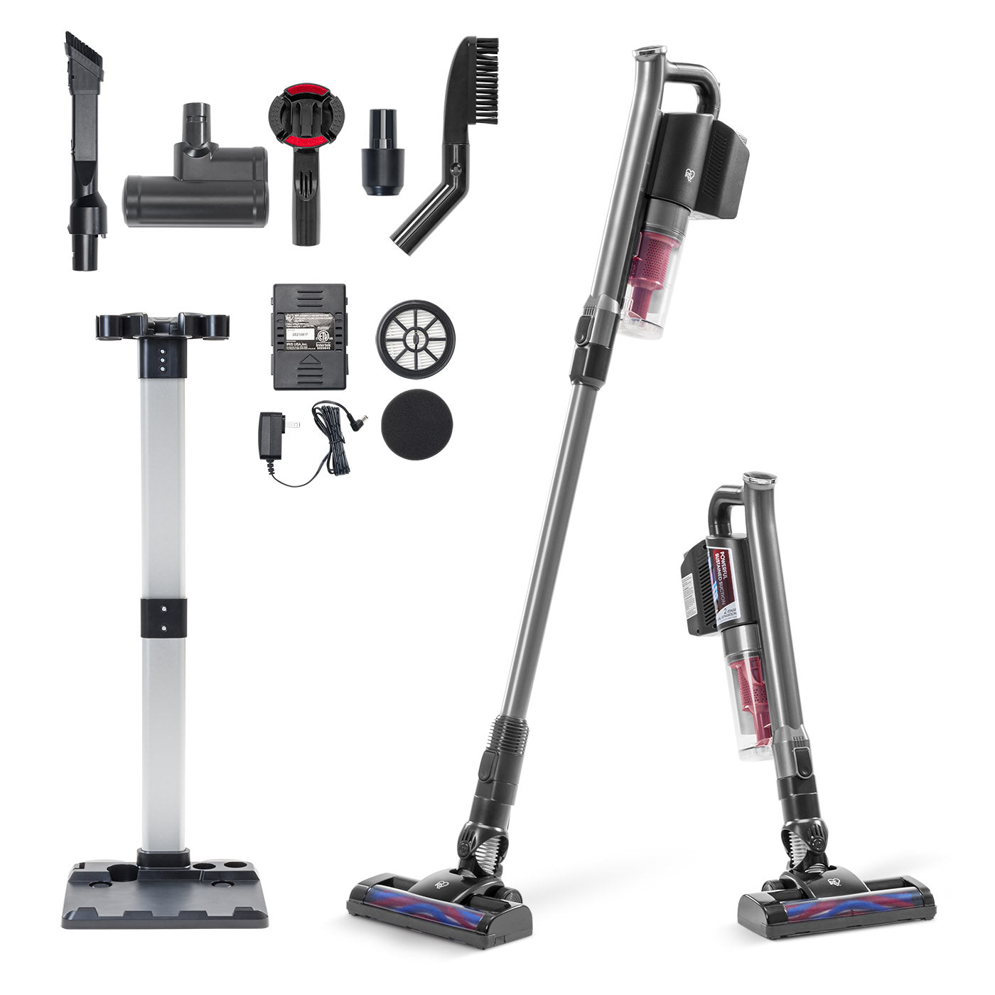 IRIS USA High Power Cordless Stick Vacuum Cleaner with Replaceable