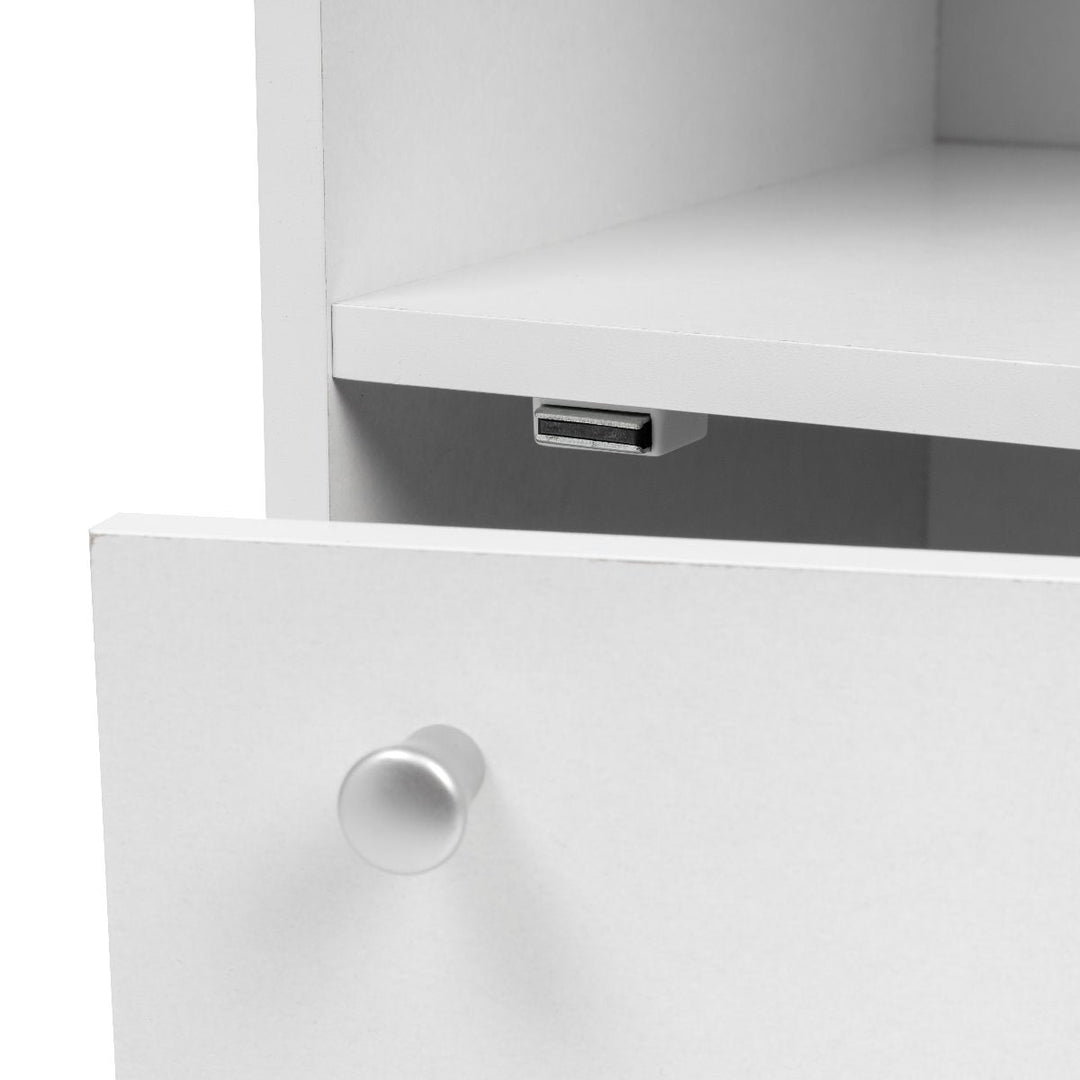 3-Door Wood Storage Shelf, White - IRIS USA, Inc.