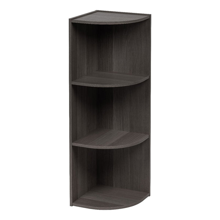 3-Tier Corner Curved Shelf Organizer, Gray - IRIS USA, Inc.