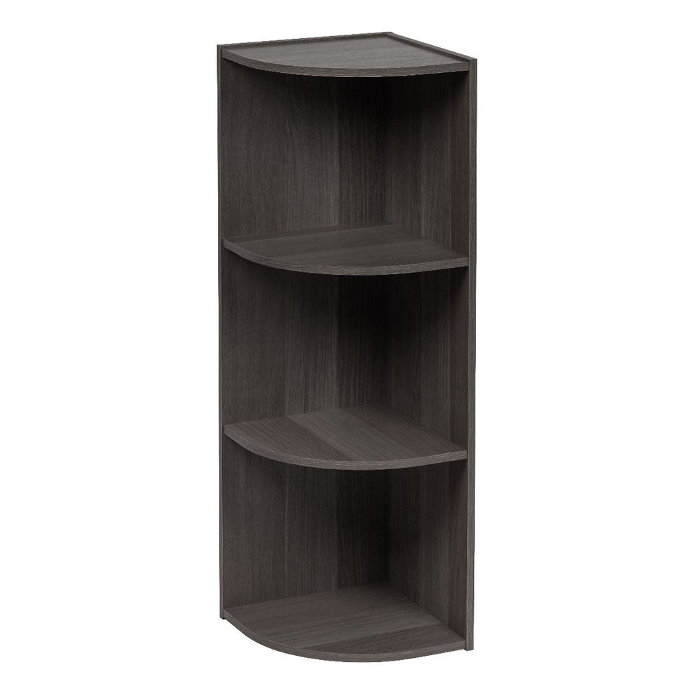 3-Tier Corner Curved Shelf Organizer, Gray - IRIS USA, Inc.