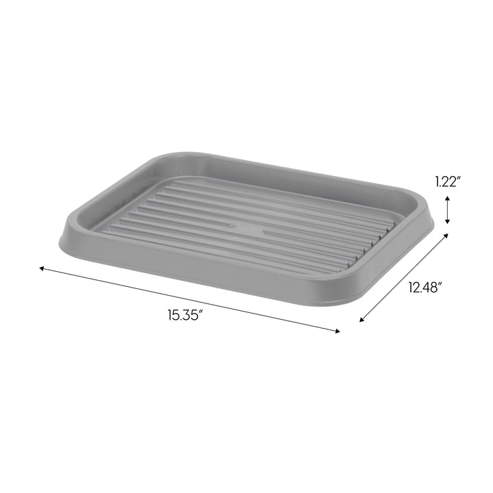 Small Shoe Tray, 3 Pack, Gray - IRIS USA, Inc.