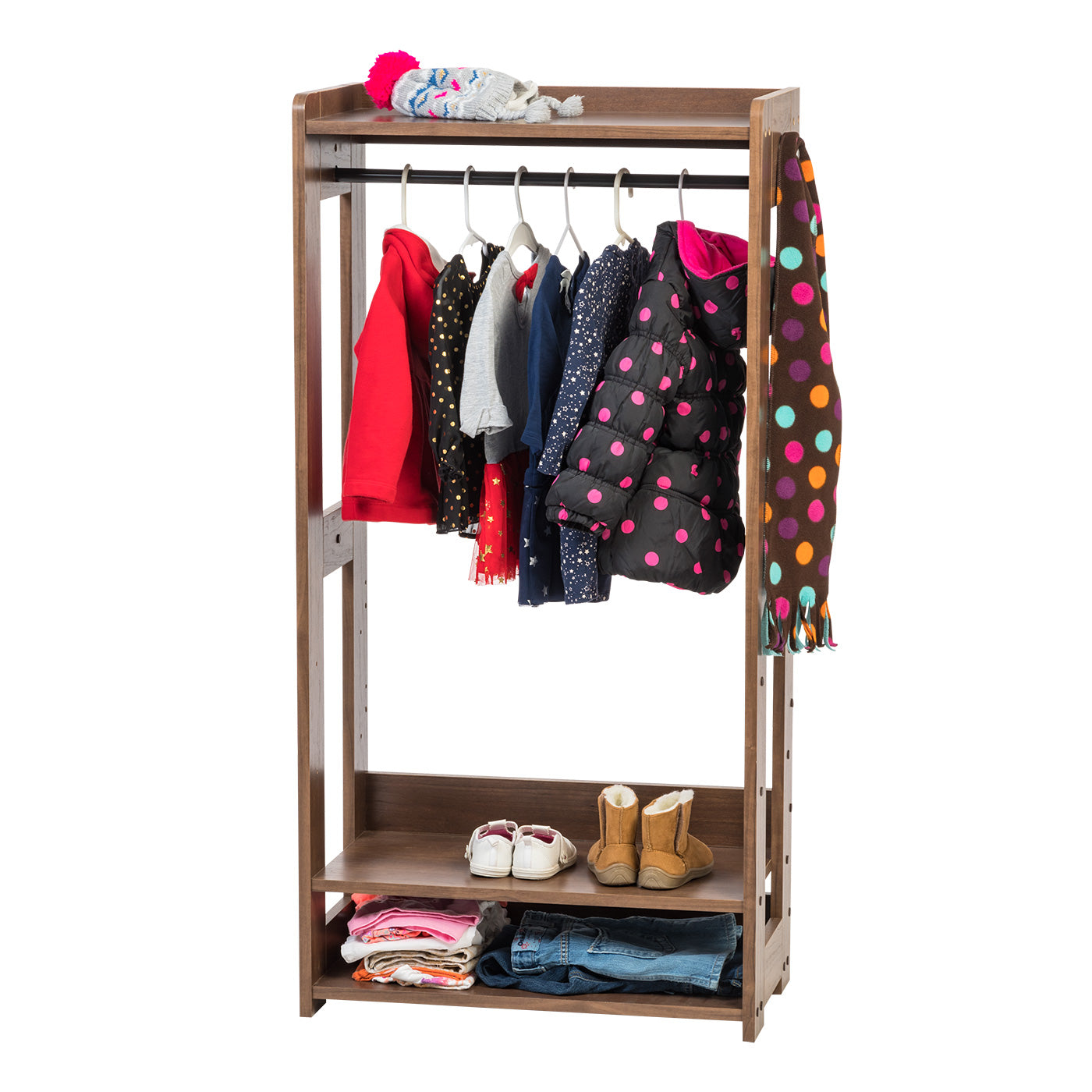 Wood Garment Rack Compact IRIS USA