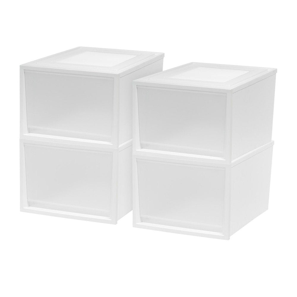 Stacking Storage with Drawer - Nested 4 Pack - 42 QT - IRIS USA, Inc.