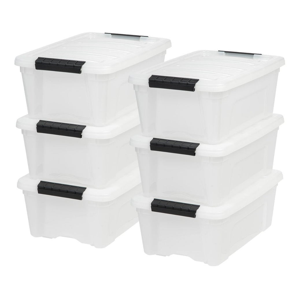 IRIS 12-Pack Stack and Pull Plastic Storage Box Small 1.4-Gallons