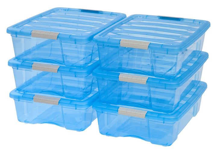 Stack and Pull Storage Box - 26 QT - image 2#color_blue