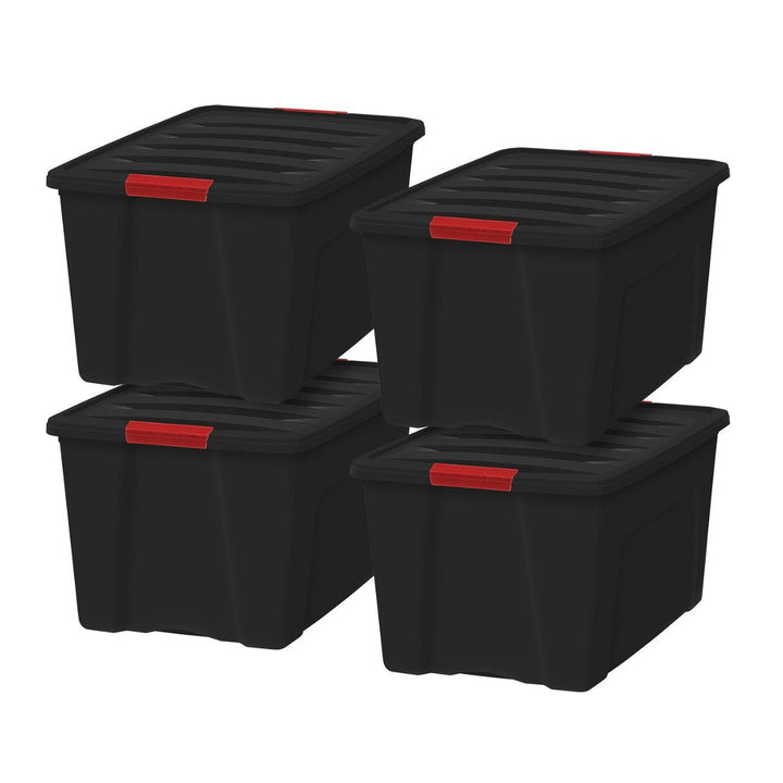 Stack and Pull Storage Box - 72 QT - image 1#color_black