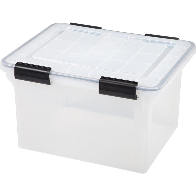 IRIS® Letter & Legal Size Element Resistant Clear File Box